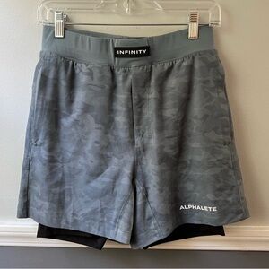 Alphalete Infinity Camo Gray Men's Athletic Shorts